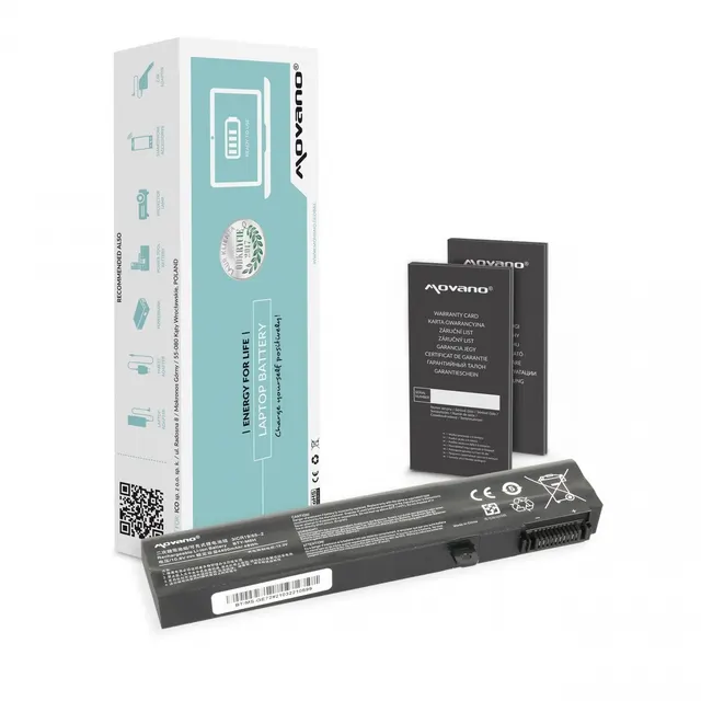 Bateria Movano do notebooka MSI GE72, GL72 (10.8V-11.1V) (4400 mAh)