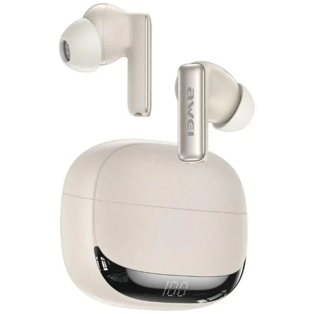 Słuchawki TA19 ANC TWS Bluetooth 6.0 beżowe