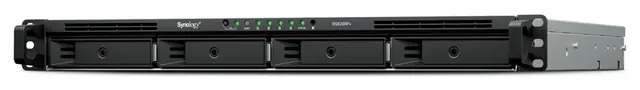 NAS Synology RS826RP+; 1U RACK; 4x (3.5 SATA HDD/2.5 SATA SSD); AMD Ryzen V1500B; 4 GB DDR4 ECC UDIMM (max. 32GB) 4x 1GbE RJ-45 2x USB 3.2 1 × Gen3 x8 slot (x4 link) Redundant PSU