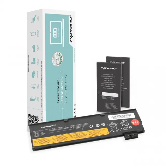 Bateria Movano do notebooka Lenovo Thinkpad SB10K97582, T470, T570 (10.8V-11.1V) (4400 mAh)