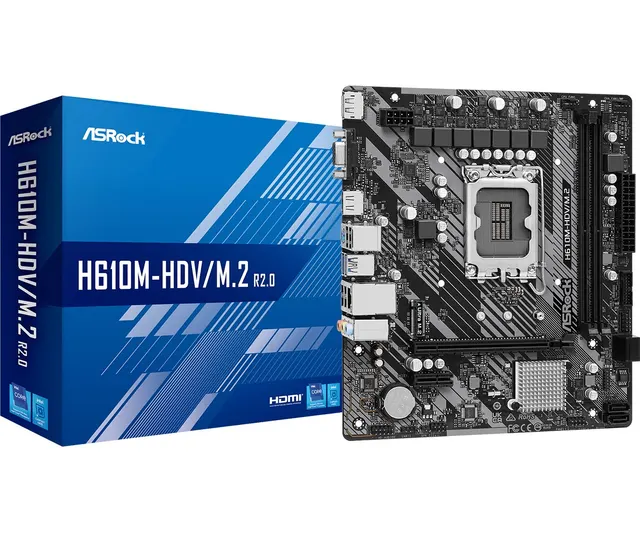 Płyta ASRock H610M-HDV/M.2 R2.0 /H610/DDR4/SATA3/M.2/USB3.0/PCIe4.0/s.1700/mATX