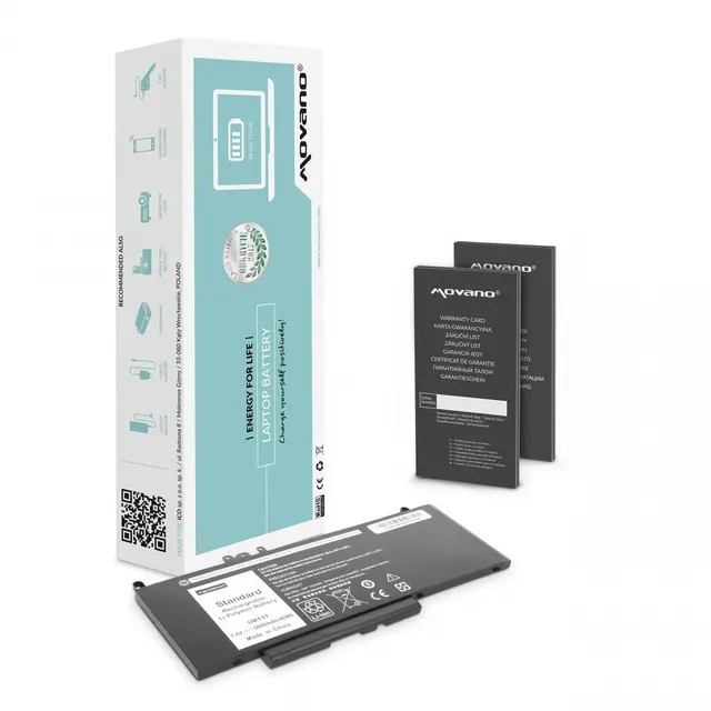 Bateria Movano do notebooka Dell Latitude E5470, E5570, 6MT4T, 7V69Y, K3JK9 (7.4V-7.6V) (6000 mAh)