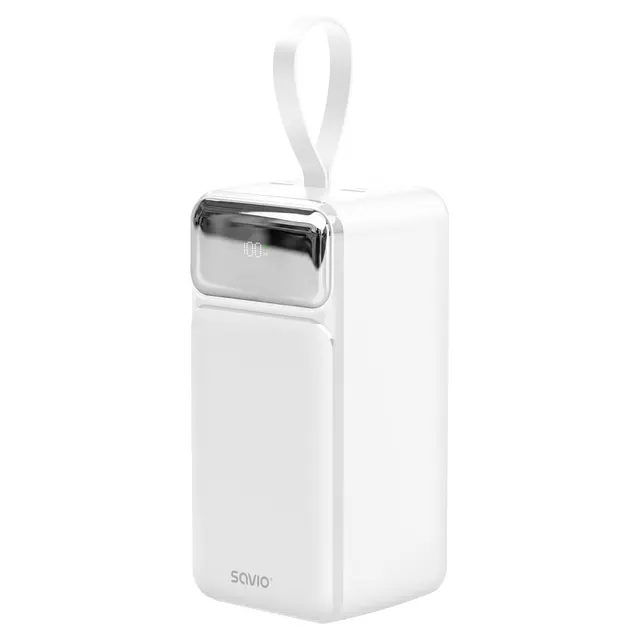 Powerbank SAVIO BA-15 50000 mAh, biały