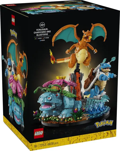 Klocki Pokemon 72153 Venusaur, Charizard i Blastoise
