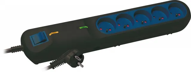 Listwa przeciwprzepięciowa LF 2001A, 3L, 5m czarna