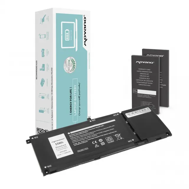 Bateria Movano do notebooka Dell Latitude 15 (3510), Inspiron 13 (7306), 5400, 5401, 5402, 5406, 5501, 5508, H5CKD (15.2V) (3600 mAh)