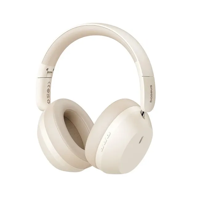 Słuchawki z mikrofonem Baseus Bass 35 Max A00070800221-00 Bluetooth 5.3 - beżowe