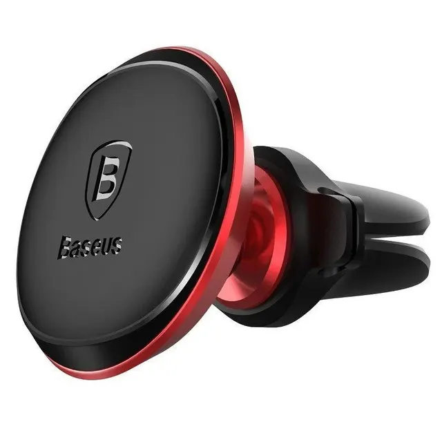 Uchwyt magnetyczny samochodowy na telefon do kratki Baseus C40141201913-00 czerwony