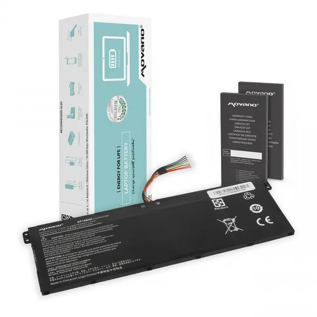 Bateria Movano do notebooka Acer Aspire 3 A314-22, A315-56, A315-57, A315-58, A317, AP19B8K (11.4V) (3400 mAh)
