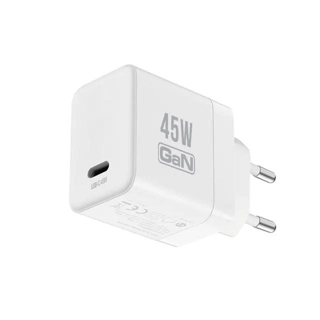 Ładowarka sieciowa Ultra Compact GaN USB-C 45W PD 3.0 z PPS biała