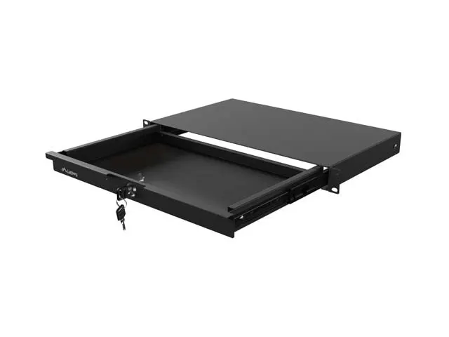 Szuflada do szaf 19" Lanberg 1U 270mm (1U/483x270mm udźwig do 30kg) czarna