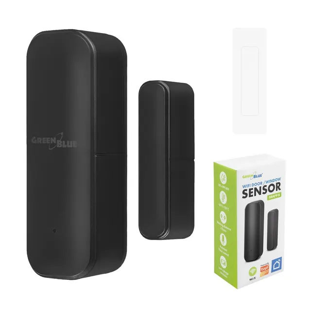 Czujnik otwarcia drzwi i okien GreenBlue GB479 B, bezprzewodowy WiFi kontraktron Android iOS 3.0V DC, LR03x2