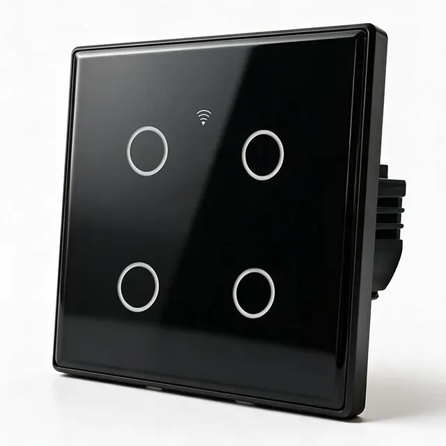 Inteligentny dotykowy 4-kanałowy włącznik wyłącznik światła, Wi-Fi, Timer
