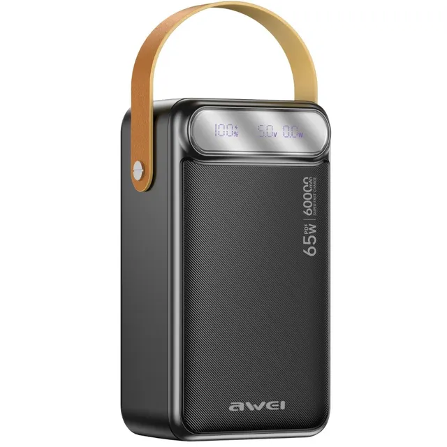 Powerbank Awei PA-82 60000mAh 65W 3xUSB-A 2xUSB-C czarny