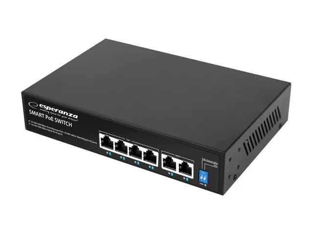 Switch niezarządzalny ESPERANZA 6 portowy POE 10/100/1000 GOLIATH