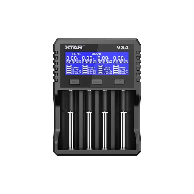Ładowarka do akumulatorów Li-ion 1,5V/3,6/3,7V/Li-FePO4/Ni-MH XTAR VX4 - zestaw z zasilaczem
