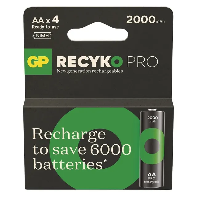 Akumulatorki AA/LR6 GP ReCyko Pro Ni-MH 2000mAh - blister 4 szt.