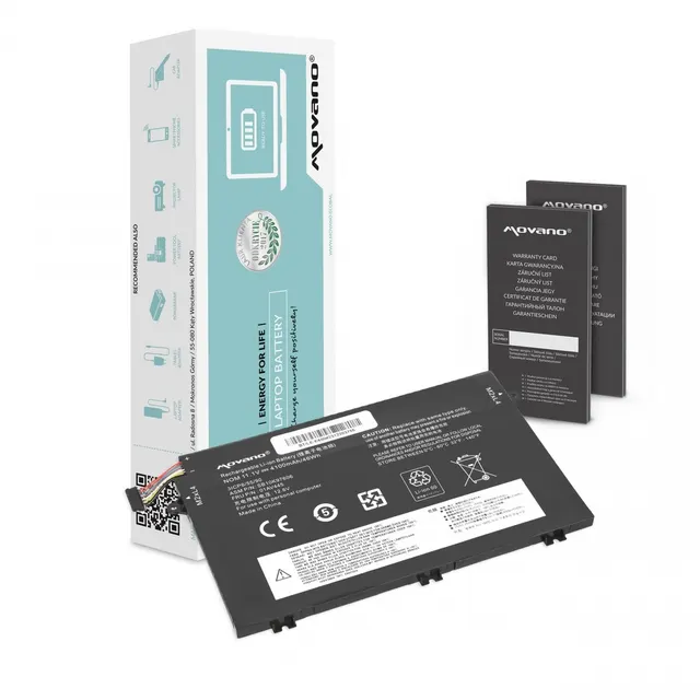 Bateria Movano do notebooka Lenovo ThinkPad E14, E15, E480, E580, E590, 01AV445 (Wariant 1) (10.8V-11.1V) (4100 mAh)