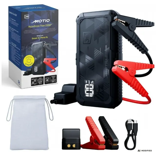 Jump Starter 1500A LED 10000mAh HyperBoost Flow Booster Powerbank