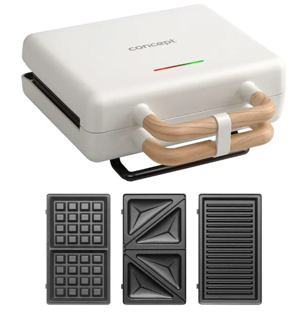 Opiekacz do kanapek 3w1 800W biały Concept SV3090