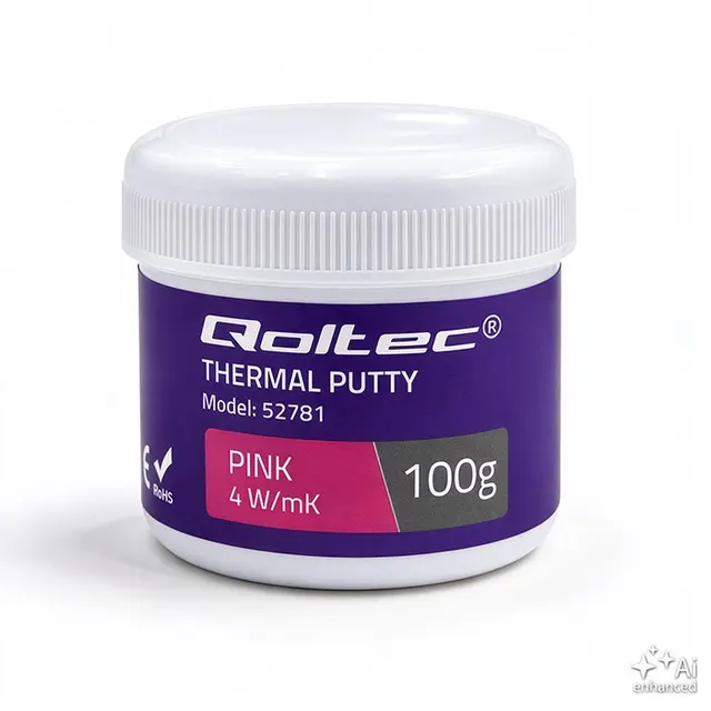 Pasta termoprzewodząca Qoltec Thermal Putty 4 W/m-K, 100g, Różowa
