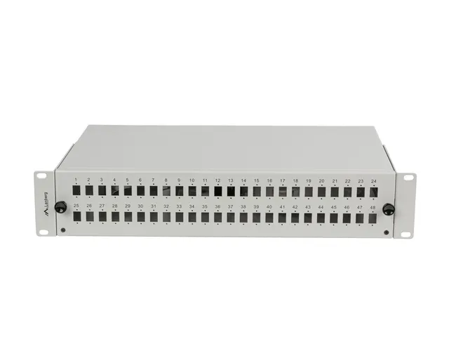 Przełącznica światłowodowa 48XSC Simplex / 48XLC Duplex Rack 19 cali 2U Szara + akcesoria