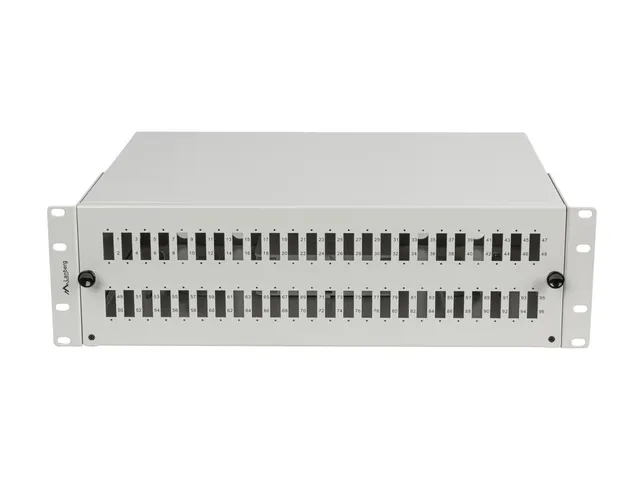 Przełącznica światłowodowa 48XSC Duplex / 48XLC Quad Rack 19 cali 3U szara + akcesoria