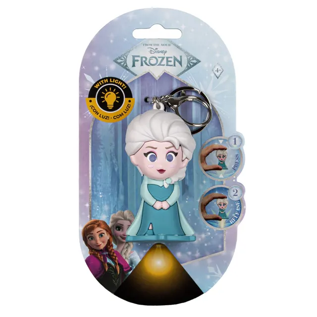 Brelok figurka 3D z latarką LED - Frozen, Elsa