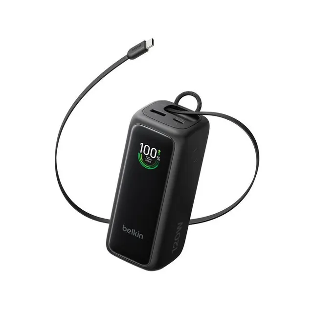 Power Bank UltraCharge 22k mAh 120W zwijany kabel USB-C 1xA 1xC