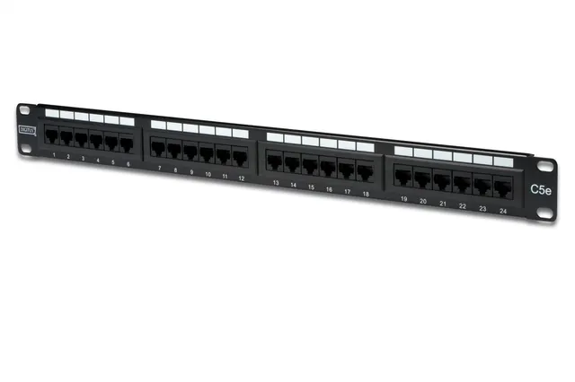 Patch panel DIGITUS 19" 24x RJ45 UTP kat. 5e 1U (DN-91524U)