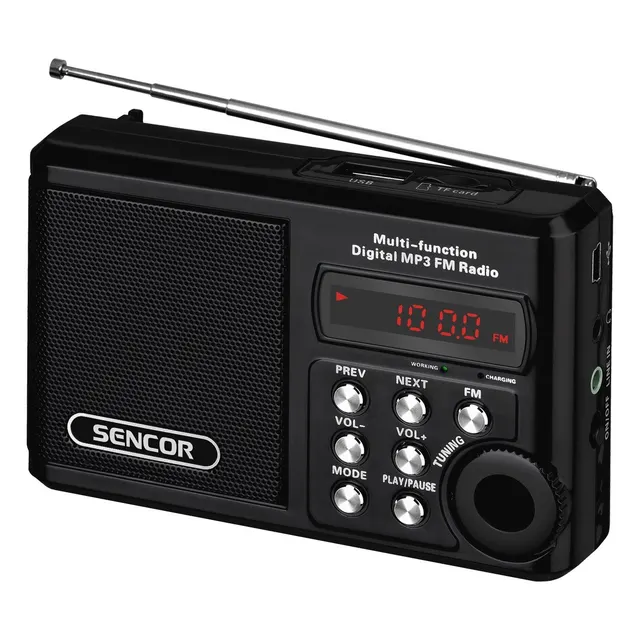 SRD 215 B Kieszonkowe radio Mp3,USB, Slot na kartę SD Bateria litowa do 10 godzin