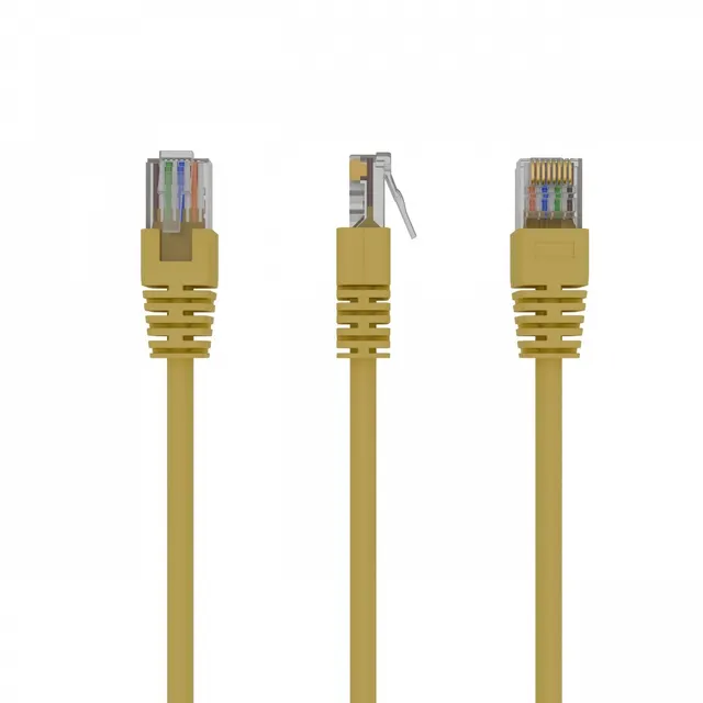 Kabel Patch cord kat.5e osłonka zalewana 1.5m żółty