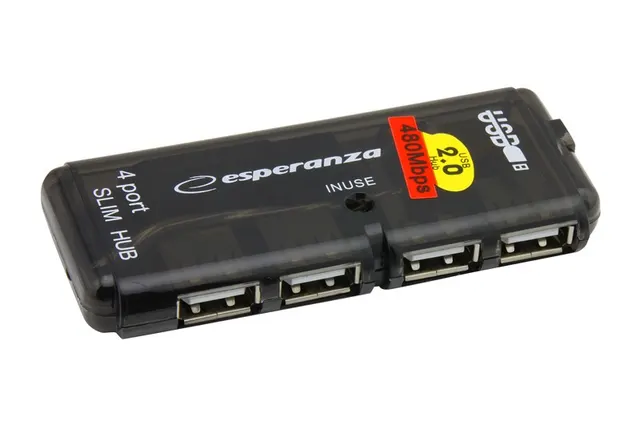 Hub USB Esperanza EA112 4xUSB 2.0 czarny