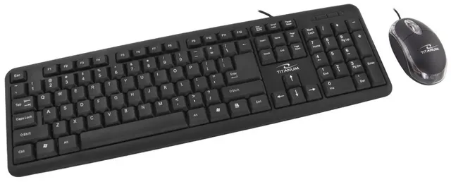 Zestaw przewodowy klawiatura + mysz Titanum SALEM USB czarny