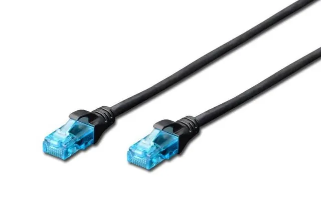 Patchcord DIGITUS UTP kat. 5e 0,25m PVC czarny