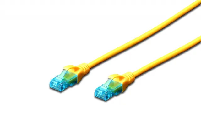 Patchcord DIGITUS UTP kat. 5e 5m PVC żółty
