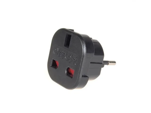 Adapter zasilania Maclean MCE72 UK na wtyk EU, czarne
