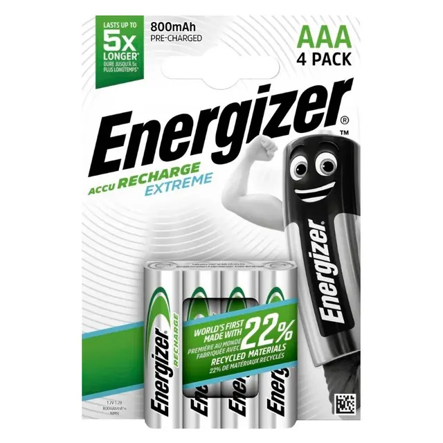 Akumulatorki Energizer R03/AAA Ni-MH 800mAh Extreme - 4 sztuki