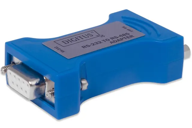 Konwerter / Adapter DIGITUS RS232 (DB9) żeński do RS485 (DB9) męski + 3-pin listwa śrubowa, dystans 1200m (RS-485), 5m (RS-232)