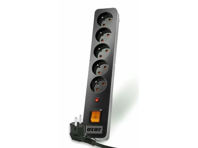 Listwa przeciwprzepięciowa Acar X5 1,5m czarna