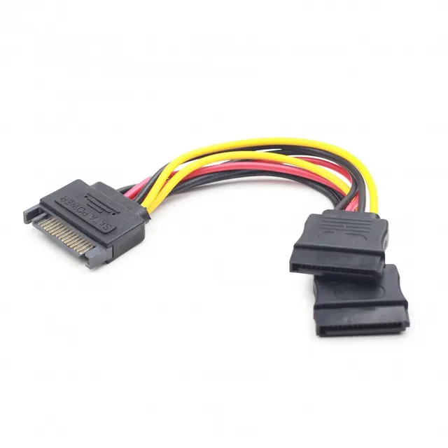 Kabel SATA (M)->SATA(F)X2 15cm