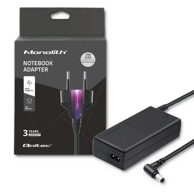 Zasilacz sieciowy Qoltec do Acer 65W 19V 3,42A 5.5*2.5