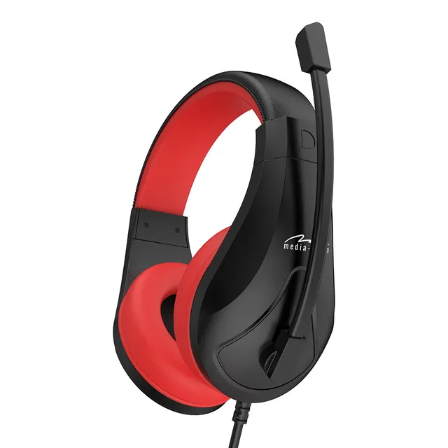 Słuchawki z mikrofonem Media-Tech MT3574 NEMESIS Gaming czarno-czerwone