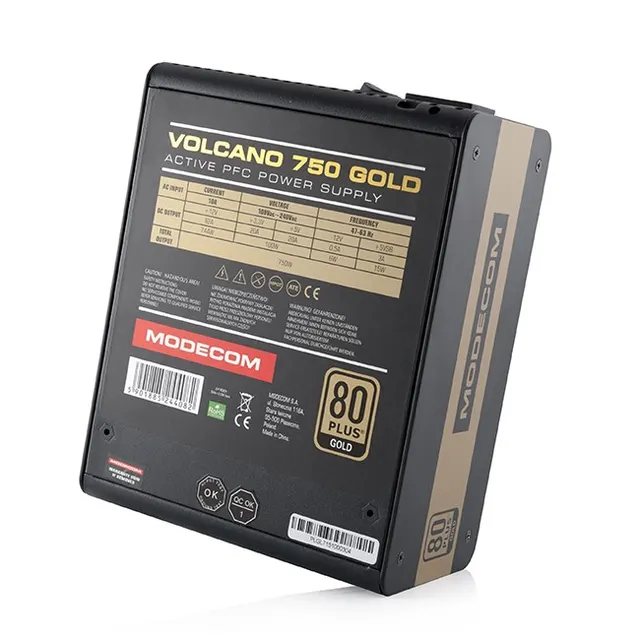 Zasilacz Modecom VOLCANO 750 GOLD 750W ATX 2.31 80+Gold 120mm