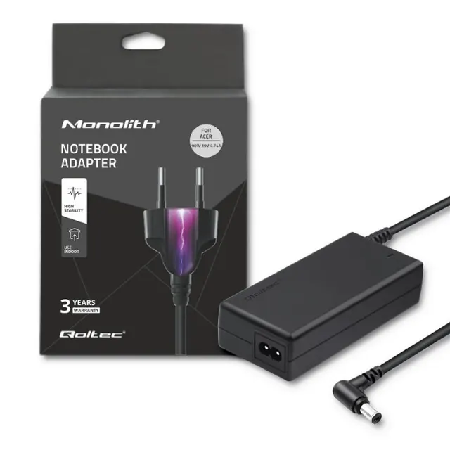 Zasilacz sieciowy Qoltec do Acer 90W 19V 4,74A 5.5*2.5