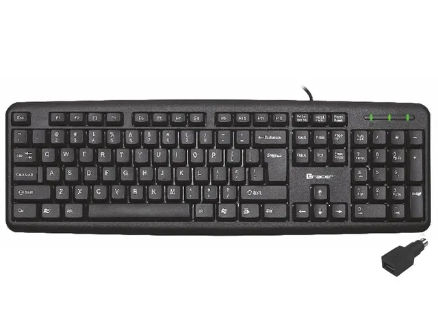 Klawiatura przewodowa Tracer Maverick USB czarna + PS2 Adapter