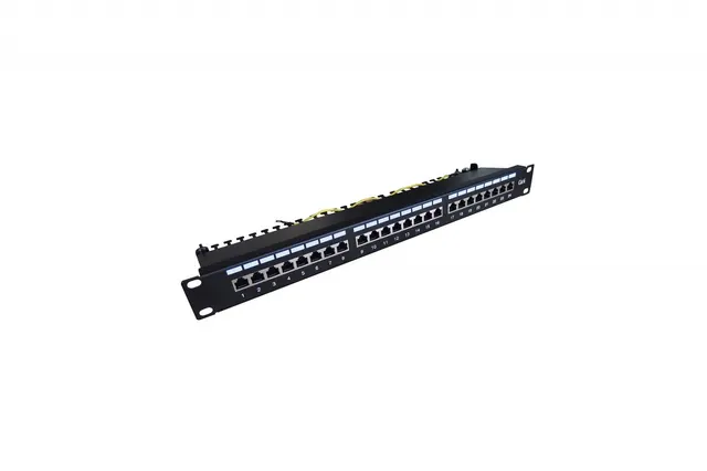 Panel krosowy światłowodowy bez płyty czołowej 19'' 1U wysuwany dławnica kablowa PG13 szary