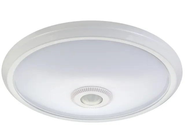 Plafon LED Maclean MCE131 ACU 12W z czujnikiem ruchu pir i zasilaniem awaryjnym zasięg 6m