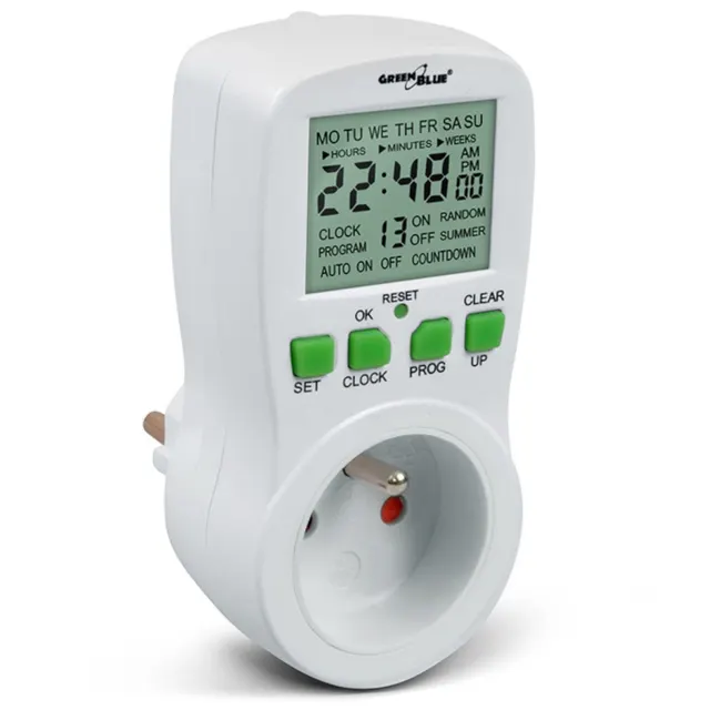 Timer cyfrowy GreenBlue GB107 16 programów max 240 programów