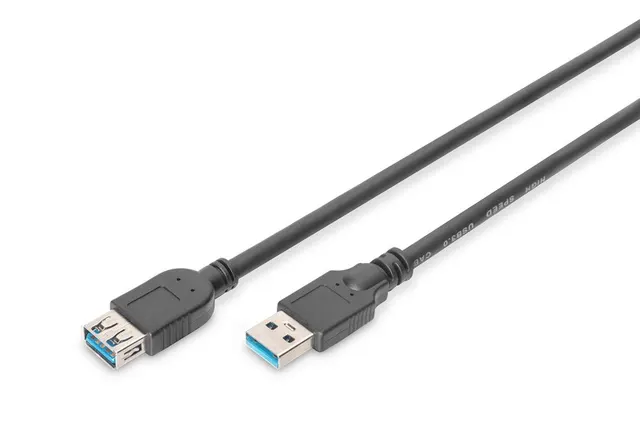 Kabel przedłużający DIGITUS USB 3.1 Gen.1 SuperSpeed 5Gbps Typ USB A/USB A M/Ż czarny 3m